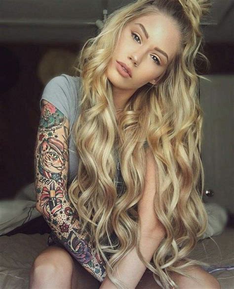 Hot Blonde With Tattoos